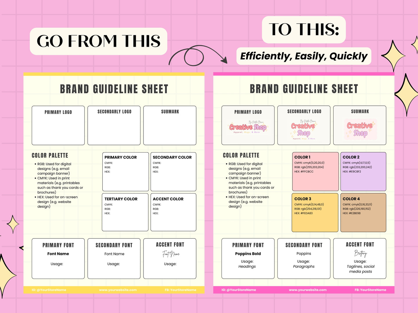 Branding Sheet Canva Template