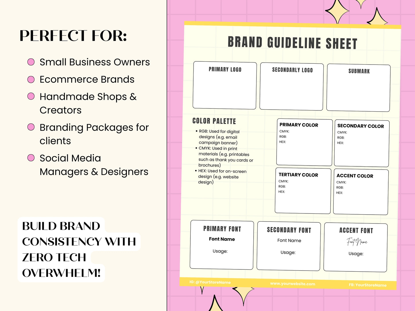 Branding Sheet Canva Template