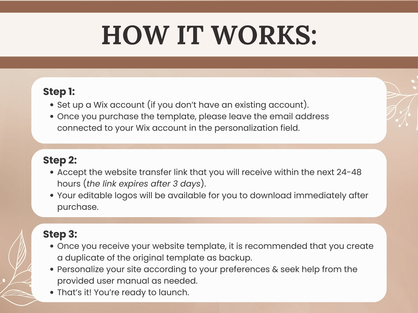 Coach Wix Website Template (Brown)