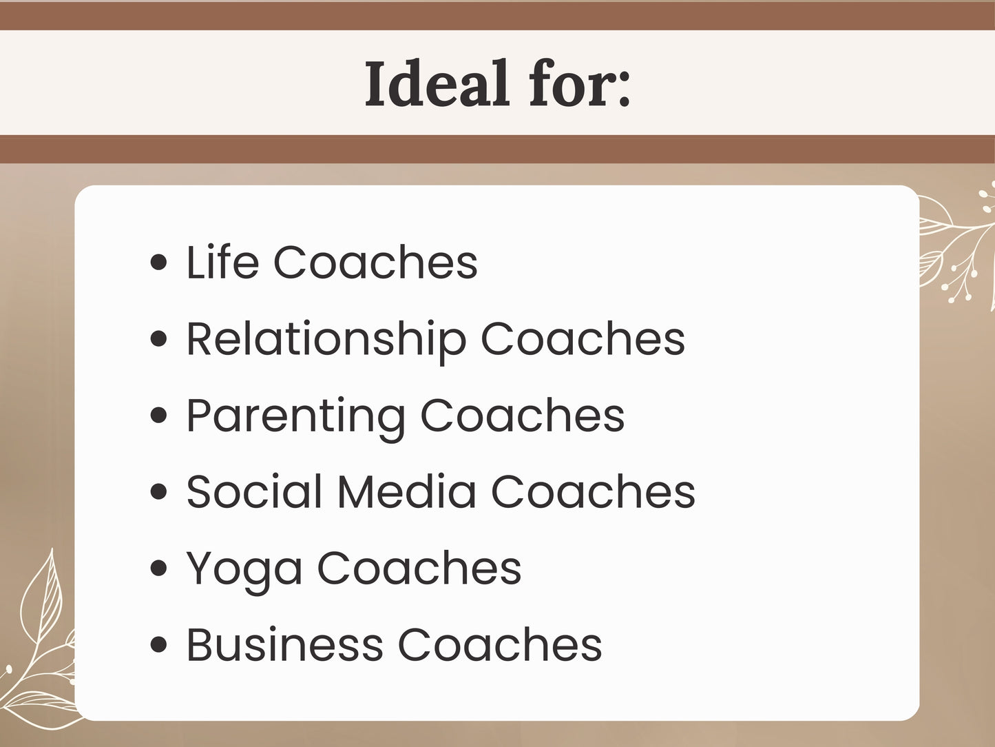 Coach Wix Website Template (Brown)