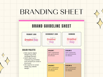 Branding Sheet Canva Template
