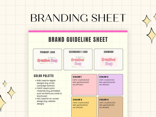 Branding Sheet Canva Template