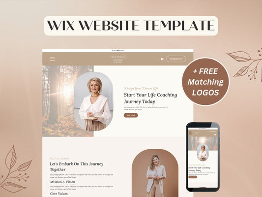 Coach Wix Website Template (Brown)