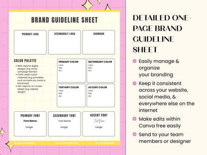 Branding Sheet Canva Template