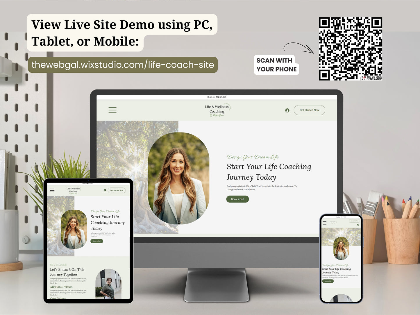 Coach Wix Website Template (Green)
