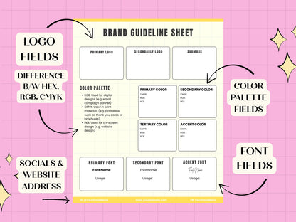 Branding Sheet Canva Template