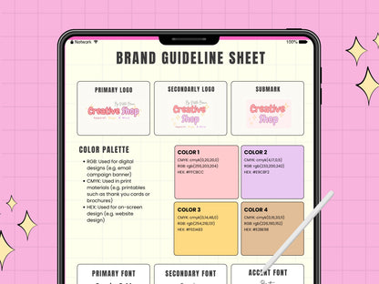Branding Sheet Canva Template