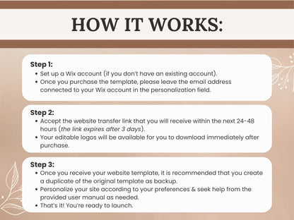 Coach Wix Website Template (Brown)