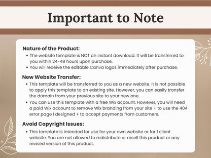 Coach Wix Website Template (Brown)