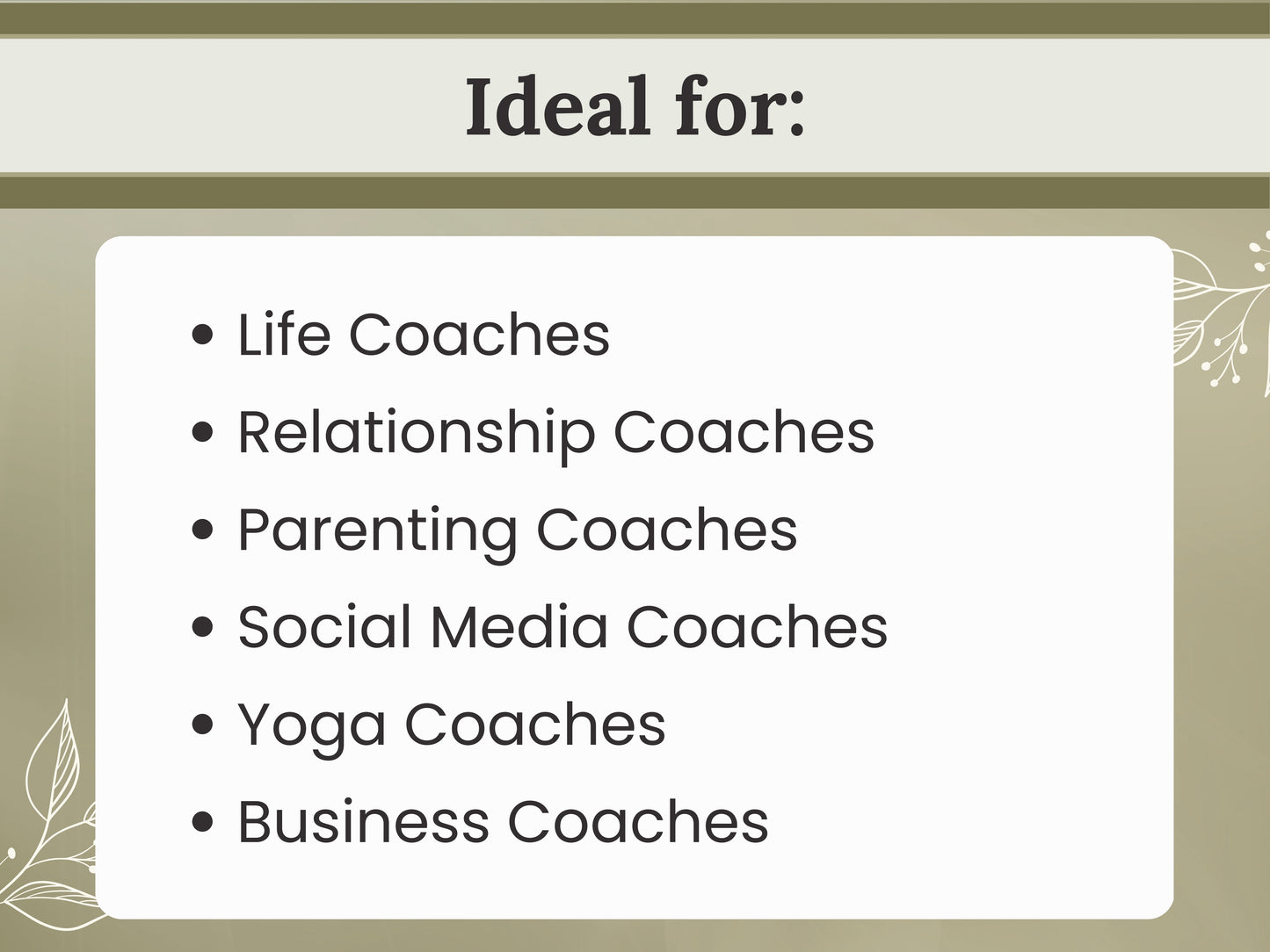 Coach Wix Website Template (Green)